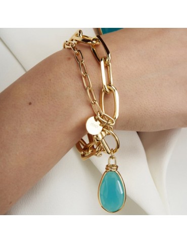 Bracciale Unoaerre - Classica - Catena-Pendente-Turchese-6EXB0025G-1AR 2