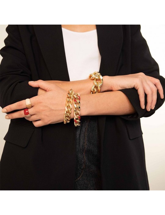 Bracciale Unoaerre - Colors - Catena - Beige-Nocciola-7EXB0025006G-1AR