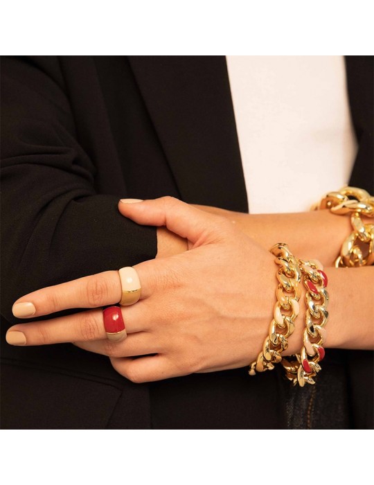 Bracciale Unoaerre - Colors - Catena - Beige-Nocciola-7EXB0025006G-1AR