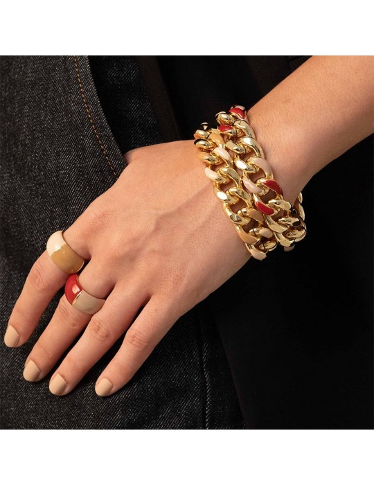 Bracciale Unoaerre - Colors - Catena - Beige-Nocciola-7EXB0025006G-1AR