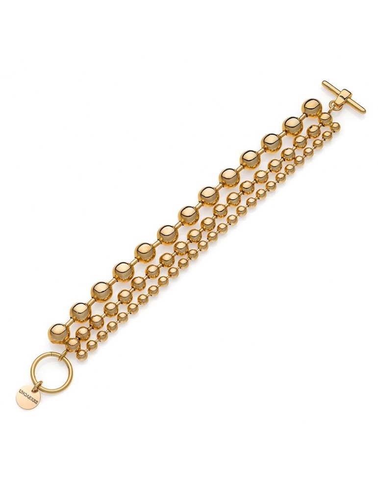 Unoaerre Bracelet - Chains - Gold - Graduated Beads - EXB4895G-1AR