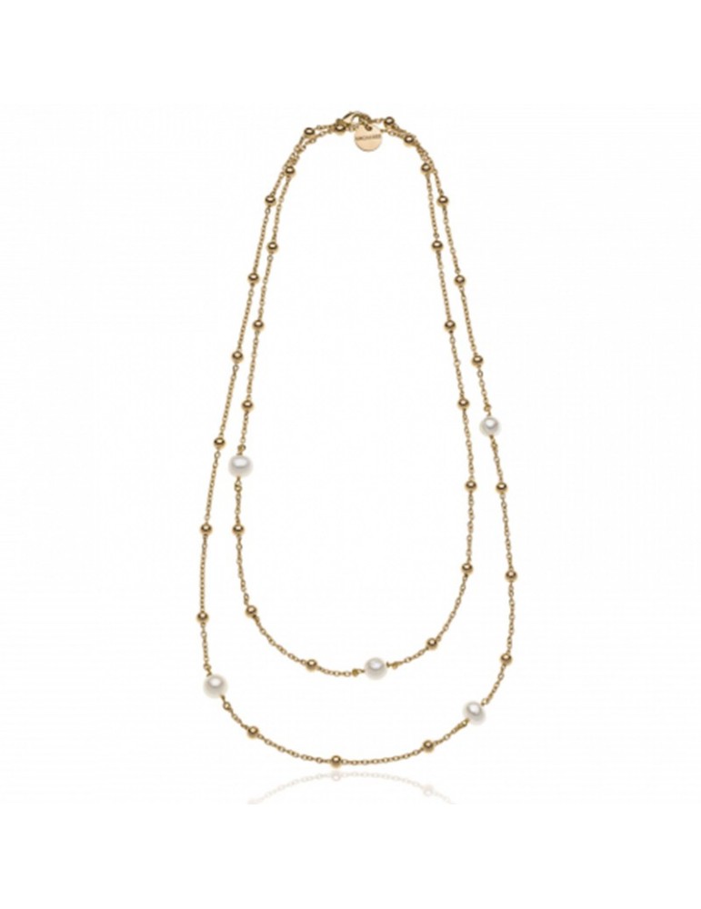 Unoaerre Necklace - Natural Pearls - Chain - Spheres - EXH5234G-1AR