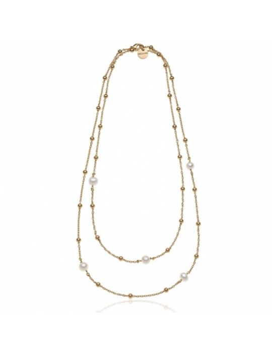 Unoaerre Necklace - Natural Pearls - Chain - Spheres - EXH5234G-1AR