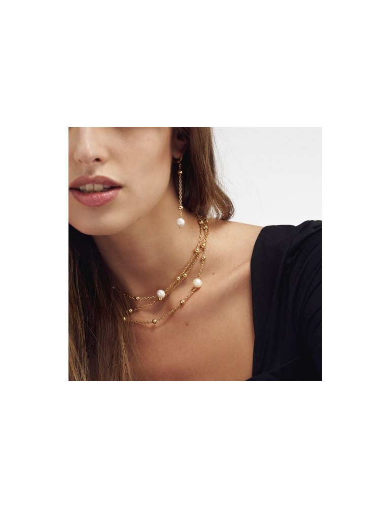 Unoaerre Necklace - Natural Pearls - Chain - Spheres - EXH5234G-1AR