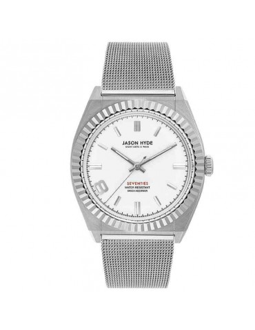 Orologio Jason Hyde - Eight - Solo Tempo - Argento-36mm-Bianco-JH20025
