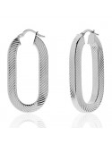Orecchini Unoaerre - Square -Maglia Ovale-Tubo Quadrato-4EXO00399B-1AG