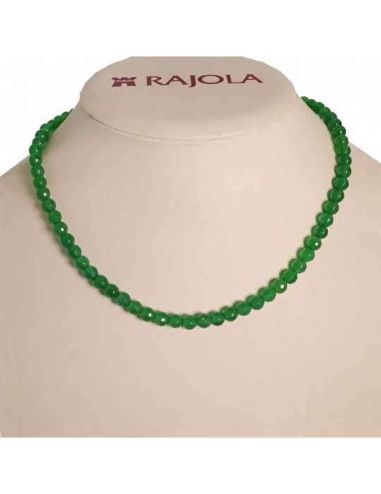 Rajola Necklace - Nagoya - Green Agate - Elements - Silver 925%-454188