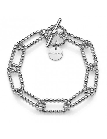 Unoaerre Bracelet - Bubbles - Silver - Beaded Mesh - 9EXB0015B-1AR
