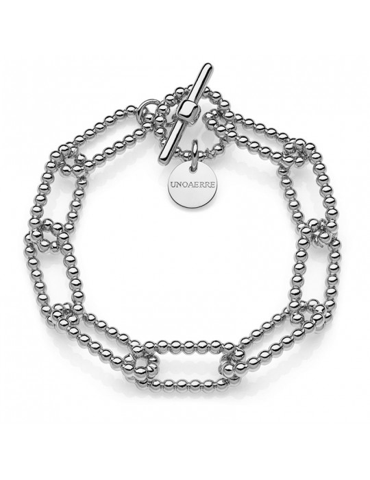Unoaerre Bracelet - Bubbles - Silver - Beaded Mesh - 9EXB0015B-1AR