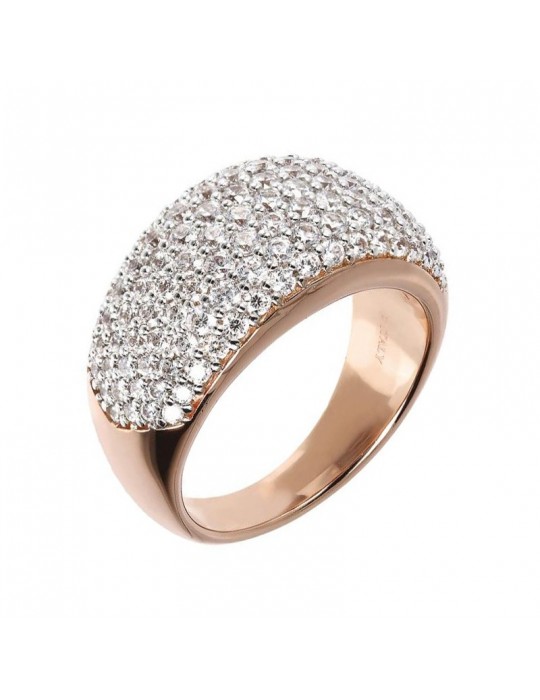 Anello Bronzallure Donna - Altissima con Pavè Cubic Zirconia - Misura 18 - 0