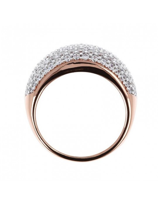 Anello Bronzallure Donna - Altissima con Pavè Cubic Zirconia - Misura 18 - 0