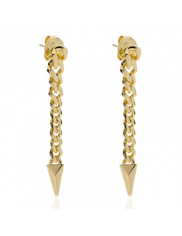 Unoaerre Earrings - Pyramids - Long - Gold - Pendant-8EXO0018G-1AR