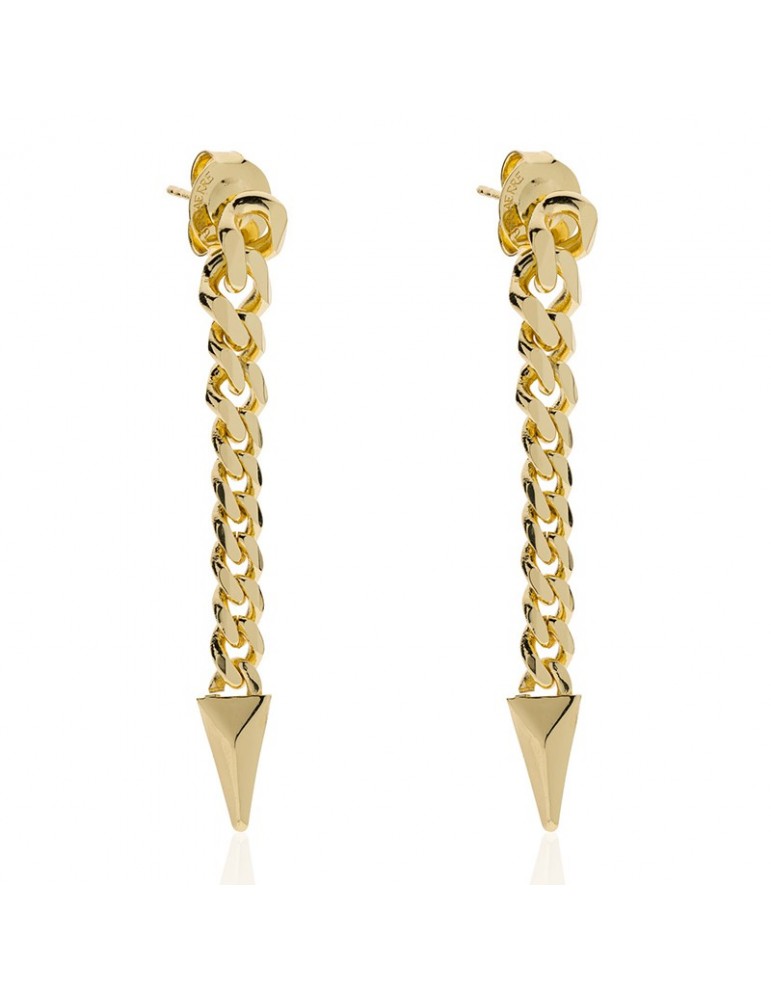 Unoaerre Earrings - Pyramids - Long - Gold - Pendant-8EXO0018G-1AR