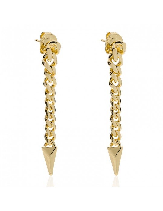 Unoaerre Earrings - Pyramids - Long - Gold - Pendant-8EXO0018G-1AR