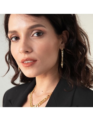 Orecchini Unoaerre - Piramidi - Lunghi - Gold - Pendente-8EXO0018G-1AR 2