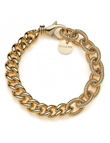 Unoaerre bracelet -Gold-Forzatina chain-Grumetta chain-EXB4914G-1AR