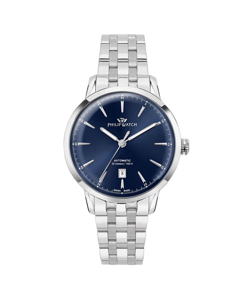 Philip Watch Men's Watch - Sunray Automatic Time and Date 41mm Blue - 0