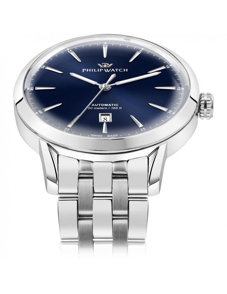 Philip Watch Men's Watch - Sunray Automatic Time and Date 41mm Blue - 0