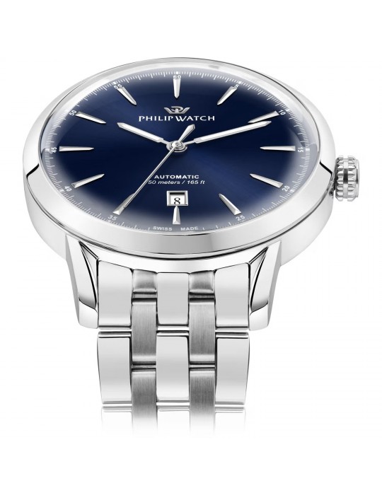 Philip Watch Men's Watch - Sunray Automatic Time and Date 41mm Blue - 0