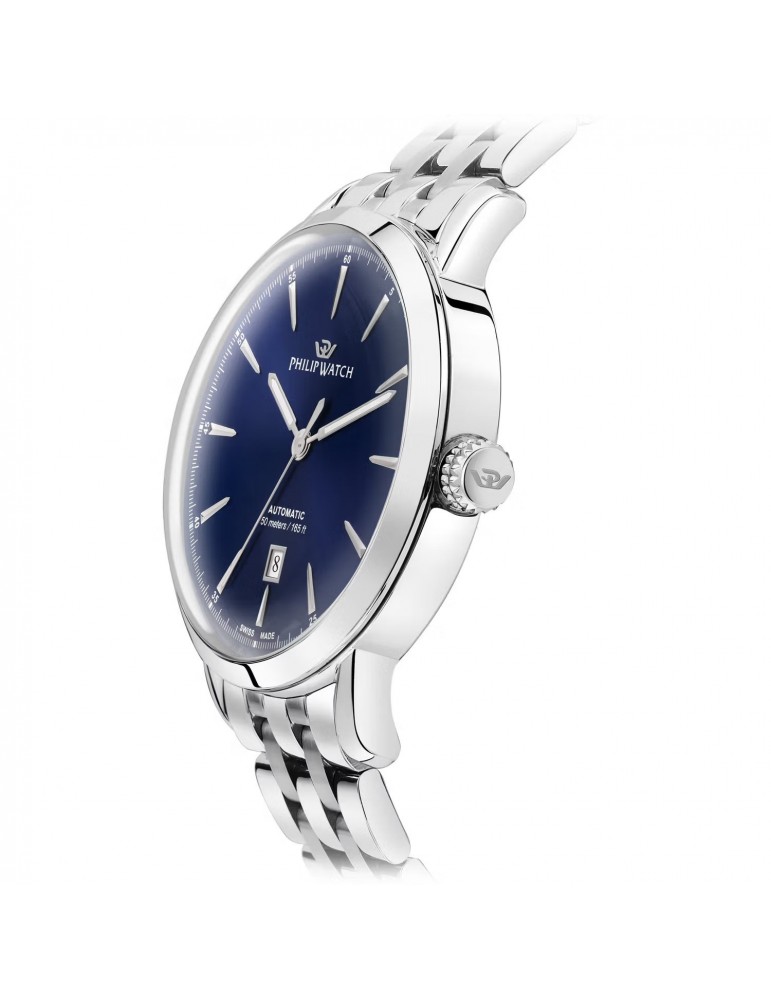 Philip Watch Men's Watch - Sunray Automatic Time and Date 41mm Blue - 0