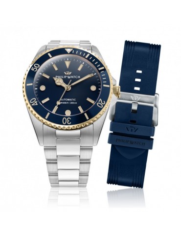 Orologio Philip Watch - Caribe - Automatico 42mm Blu - Special Pack - Cinturino Blu - R8223597031 2