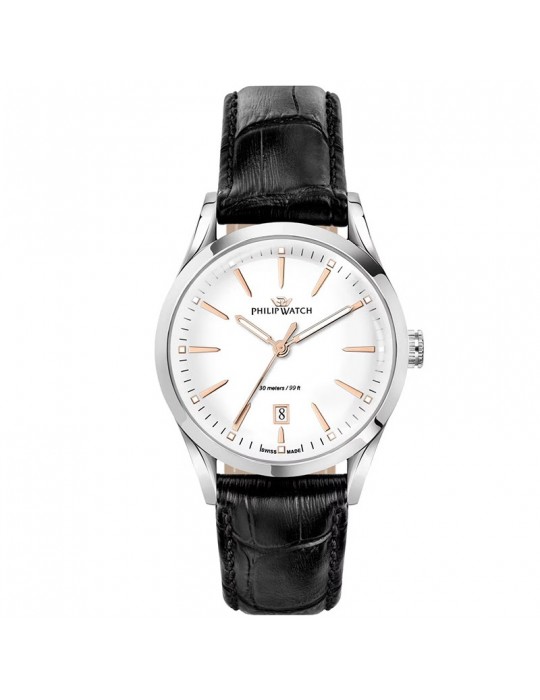 Orologio Philip Watch - Sunray - 39mm Bianco - Rose Gold - R8251180019