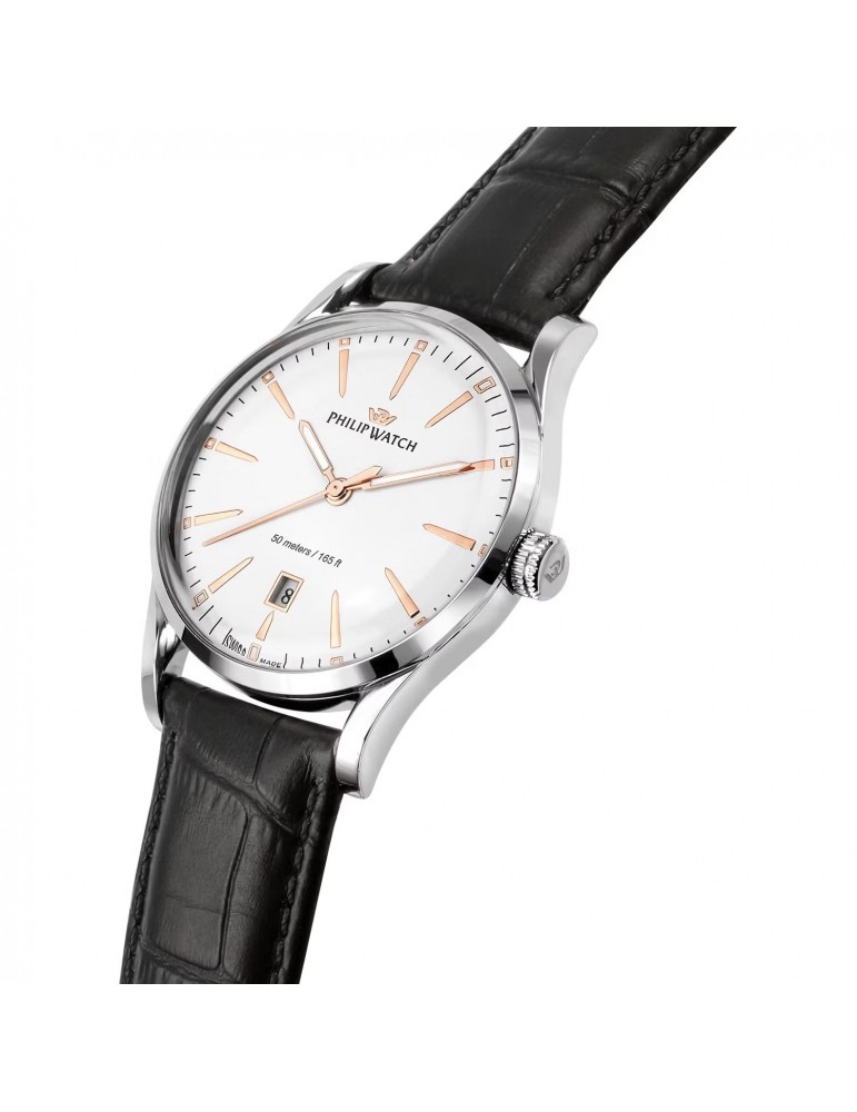 Orologio Philip Watch - Sunray - 39mm Bianco - Rose Gold - R8251180019