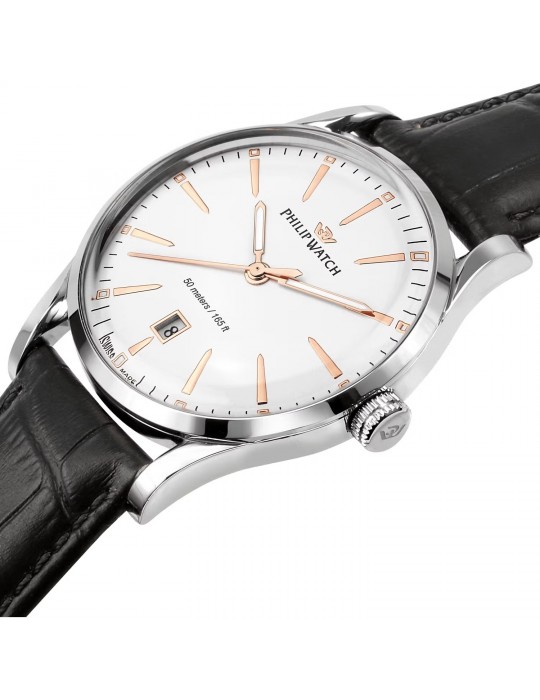 Orologio Philip Watch - Sunray - 39mm Bianco - Rose Gold - R8251180019
