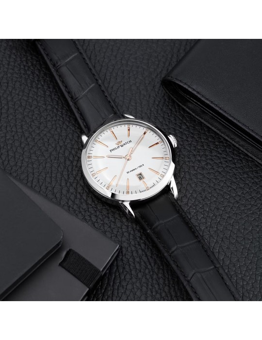Orologio Philip Watch - Sunray - 39mm Bianco - Rose Gold - R8251180019