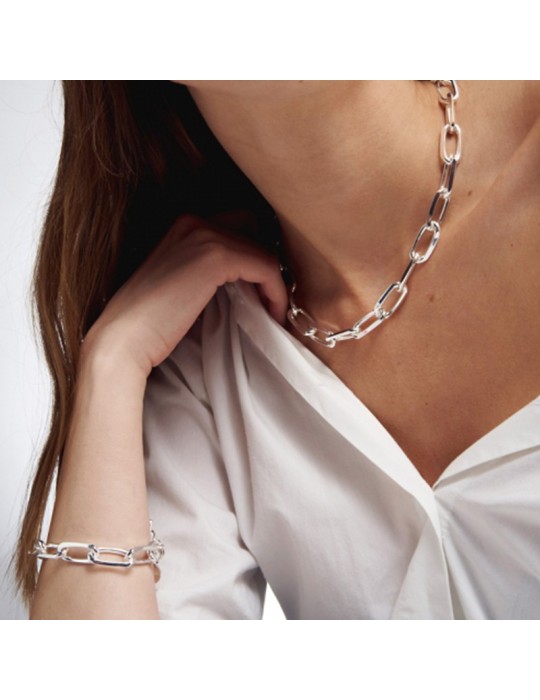 Bracciale Unoaerre - Catene - Silver - Catena Forzatina -6EXB0015B-1AR