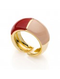 Unoaerre Ring - Colors - Rounded-Gold-Red and Beige-7EXA0020007G-1AR