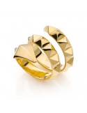 Anello Unoaerre - Piramidi -Tre Giri-Elementi Piramidali-8EXA0020G-1AR