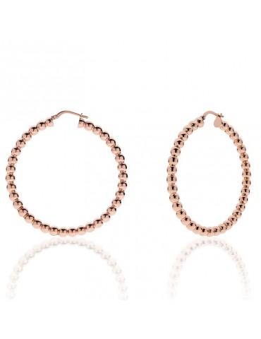 Orecchini Unoaerre - Bubbles -Rose Gold-Cerchio-Palline-9EXO00299R-1AR