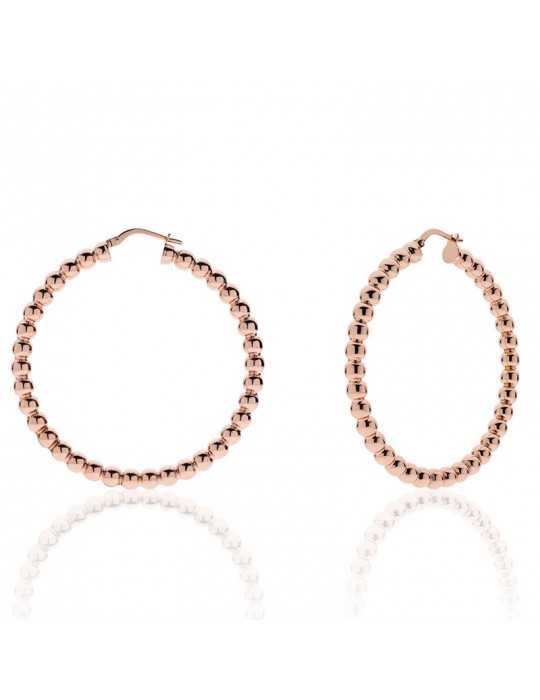 Orecchini Unoaerre - Bubbles -Rose Gold-Cerchio-Palline-9EXO00299R-1AR