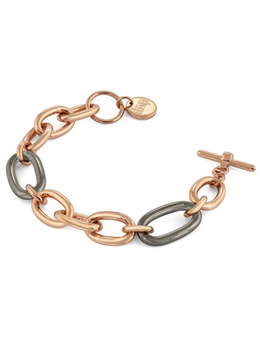 Unoaerre Bracelet - Classic - Chain - Rose Gold - Black-EXB4505RB-1AR