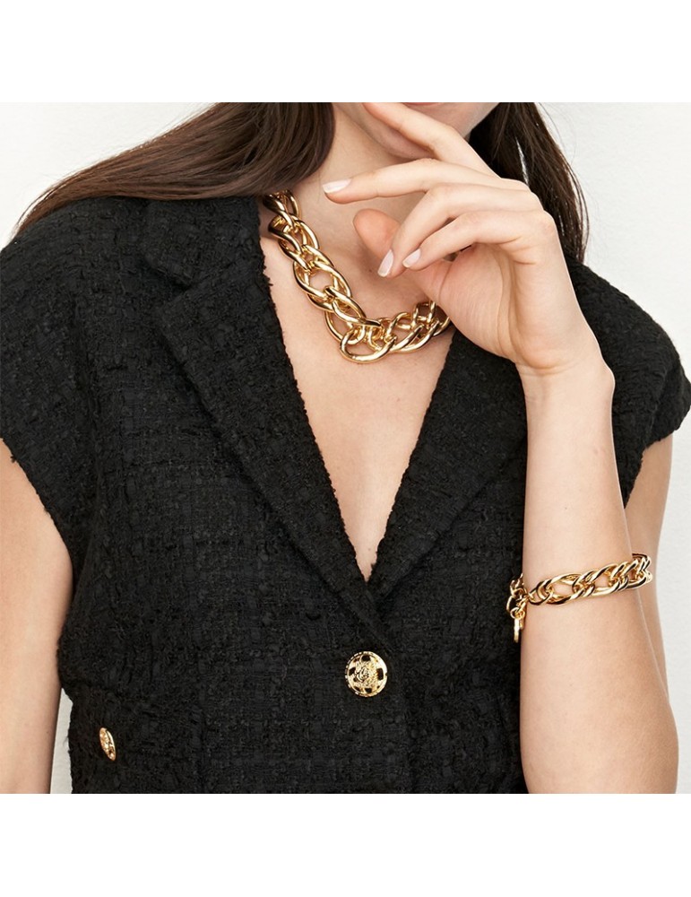 Unoaerre Bracelet-News-Earring Chain-Braided-Gold-EXB4735G-1AR