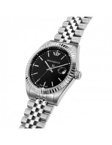 Philip Watch Men's Watch - Caribe Time and Date 39mm Black - 0 2