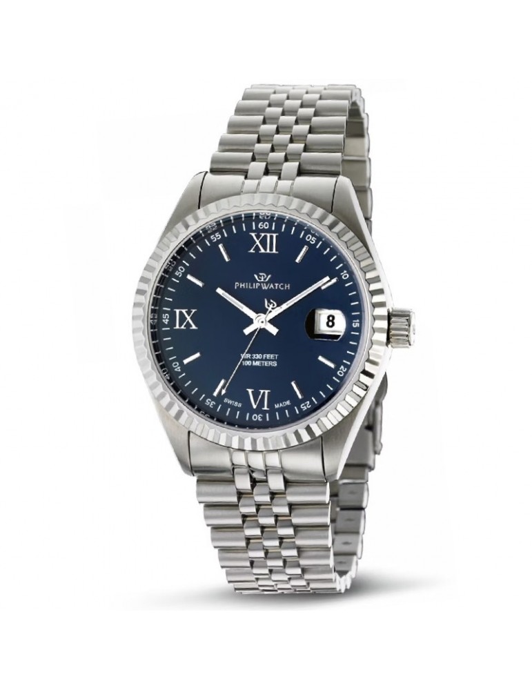 Philip Watch Men's Watch - Caribe Time and Date 39mm Blue - 0