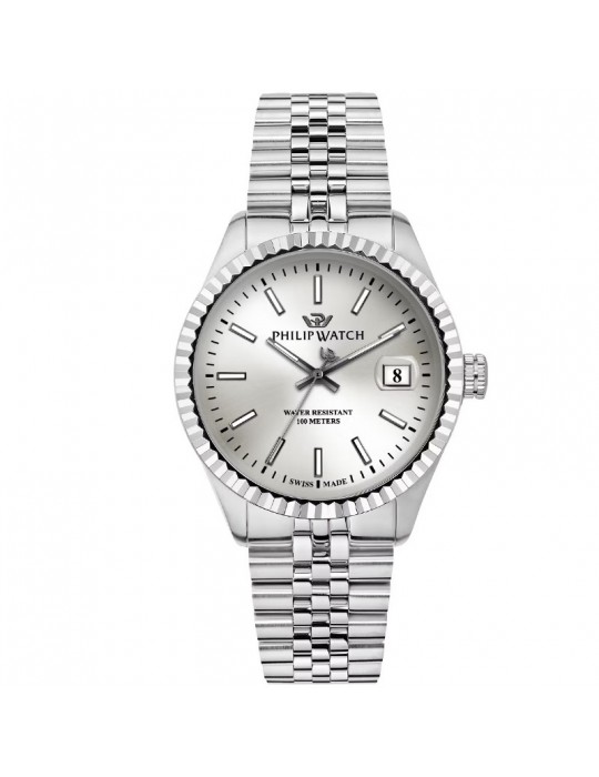 Philip Watch Men's Watch - Caribe Time and Date 39mm Silver - 0