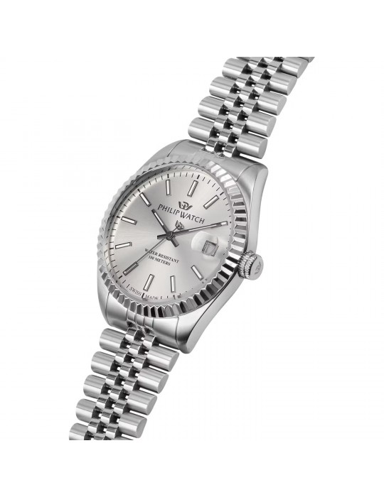 Philip Watch Men's Watch - Caribe Time and Date 39mm Silver - 0