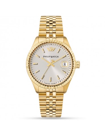 Orologio Philip Watch - Caribe Tempo - Data 39mm - Gold - R8253597087