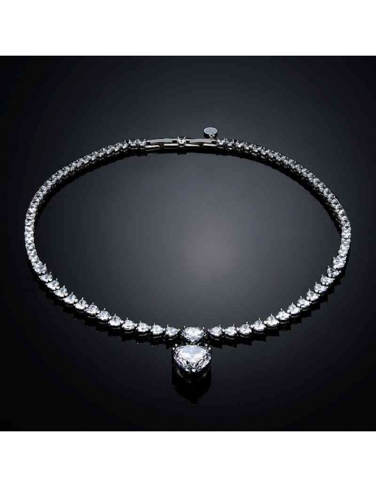 Collana Chiara Ferragni - Infinity Love - Cuori - Zirconi Bianchi - J19AVG06