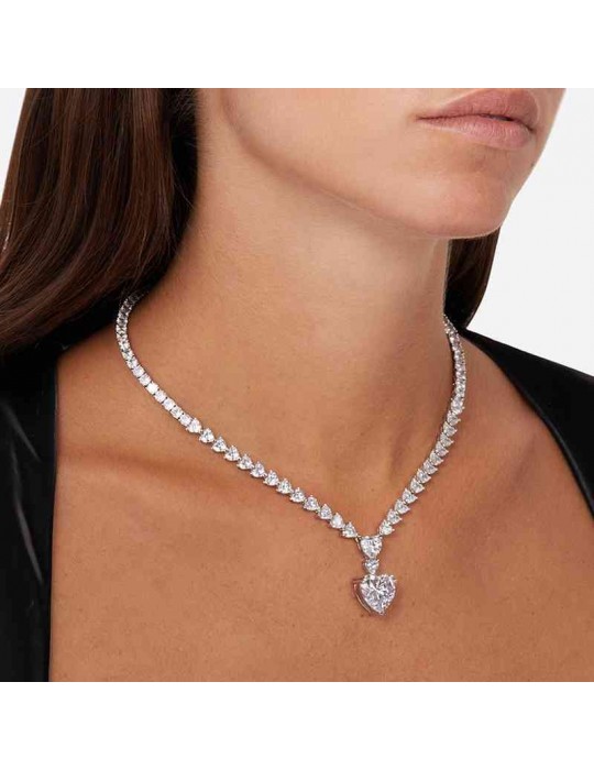 Collana Chiara Ferragni - Infinity Love - Cuori - Zirconi Bianchi - J19AVG06