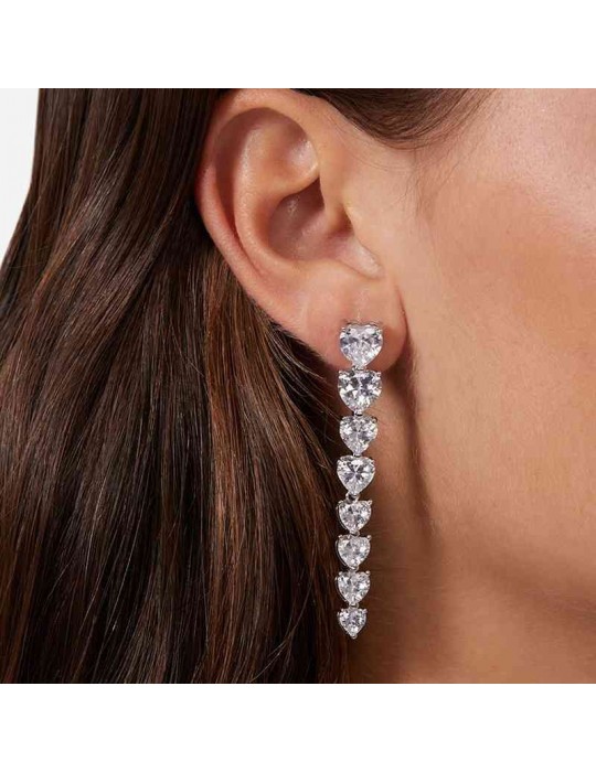 Chiara Ferragni Women's Single Earring - Infinity Love Graduated Hearts Pendant - 0