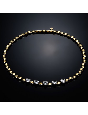 Chiara Ferragni Women's Necklace - Little Heart with White Zircons in the Heart - 0
