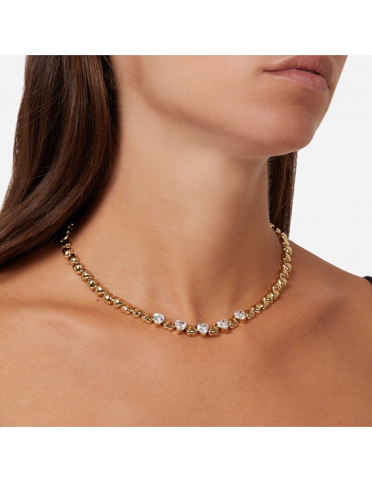 Chiara Ferragni Women's Necklace - Little Heart with White Zircons in the Heart - 0