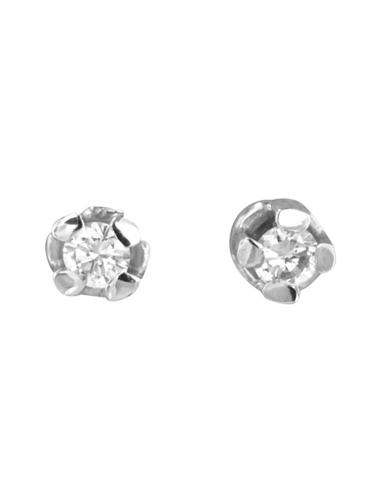 Orecchini Nimei - Punto Luce - Oro Bianco - Diamanti Naturali - ERD387
