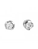 Nimei Woman Earrings - Light Point in 18K White Gold with Natural Diamonds - 0