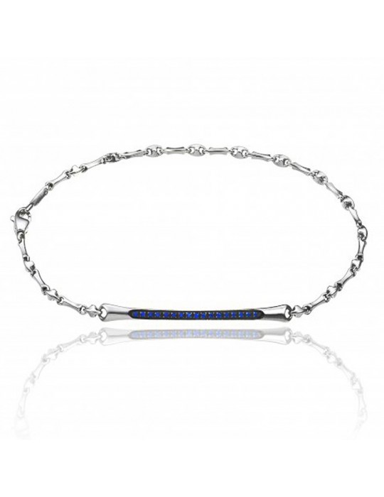 Bracciale Chimento - D-Bamboo - Oro Bianco 18kt -Zaffiri-1B00506SS5190