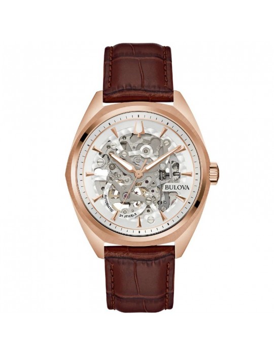 Orologio Bulova - Surveyor - Automatico Skeleton 41mm Rose Gold - 97A175